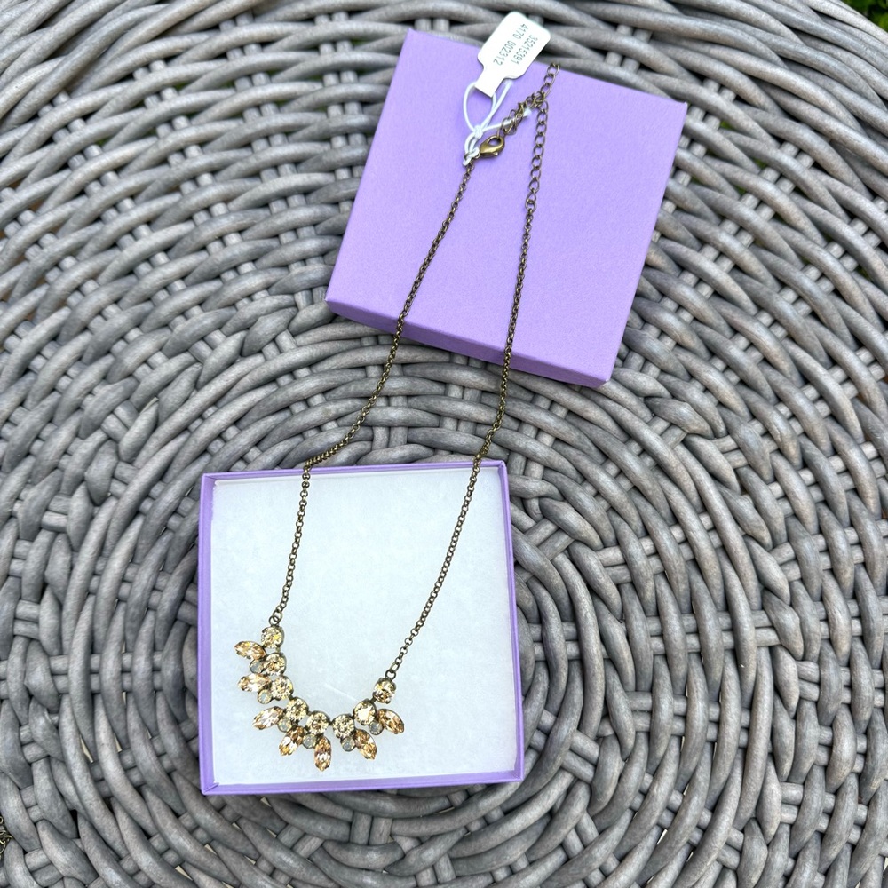 Anthropologie Amber & Blue Crystal Necklace - Picture 4 of 8